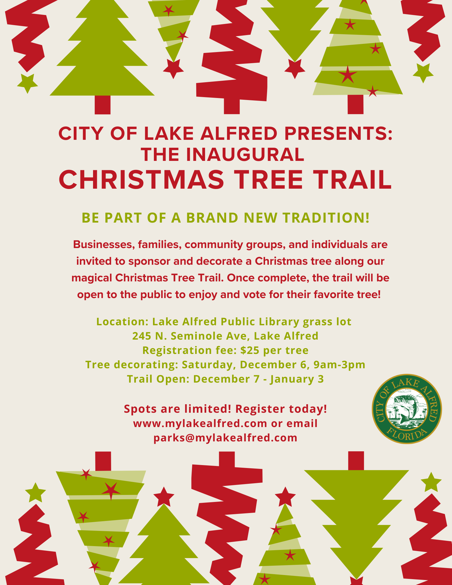 Inaugural Christmas Tree Trail Flyer